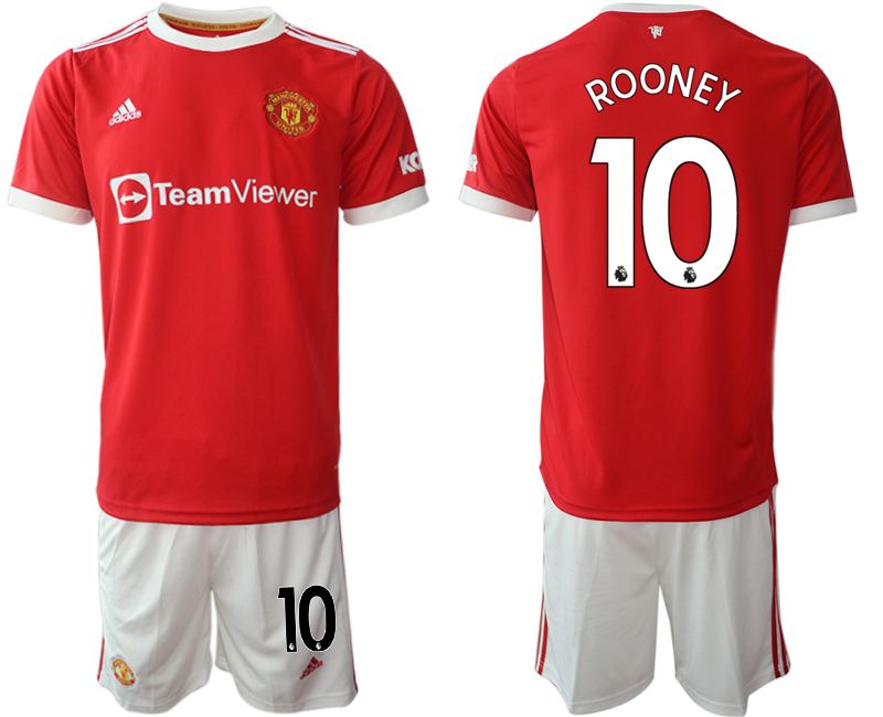Men 2021-2022 Club Manchester United home red #10 Adidas Soccer Jerseys->manchester united jersey->Soccer Club Jersey